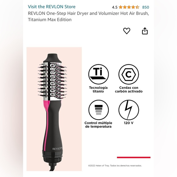 Revlon One Step Hair Dryer & Volumizer Hot Air Brush - Picture 1 of 5